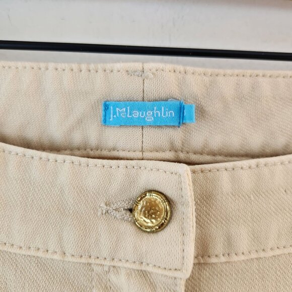 J. McLaughlin Lexi Jeans Tan Beige Stretch Pants Chinos Career Women's 10 - Picture 6 of 9